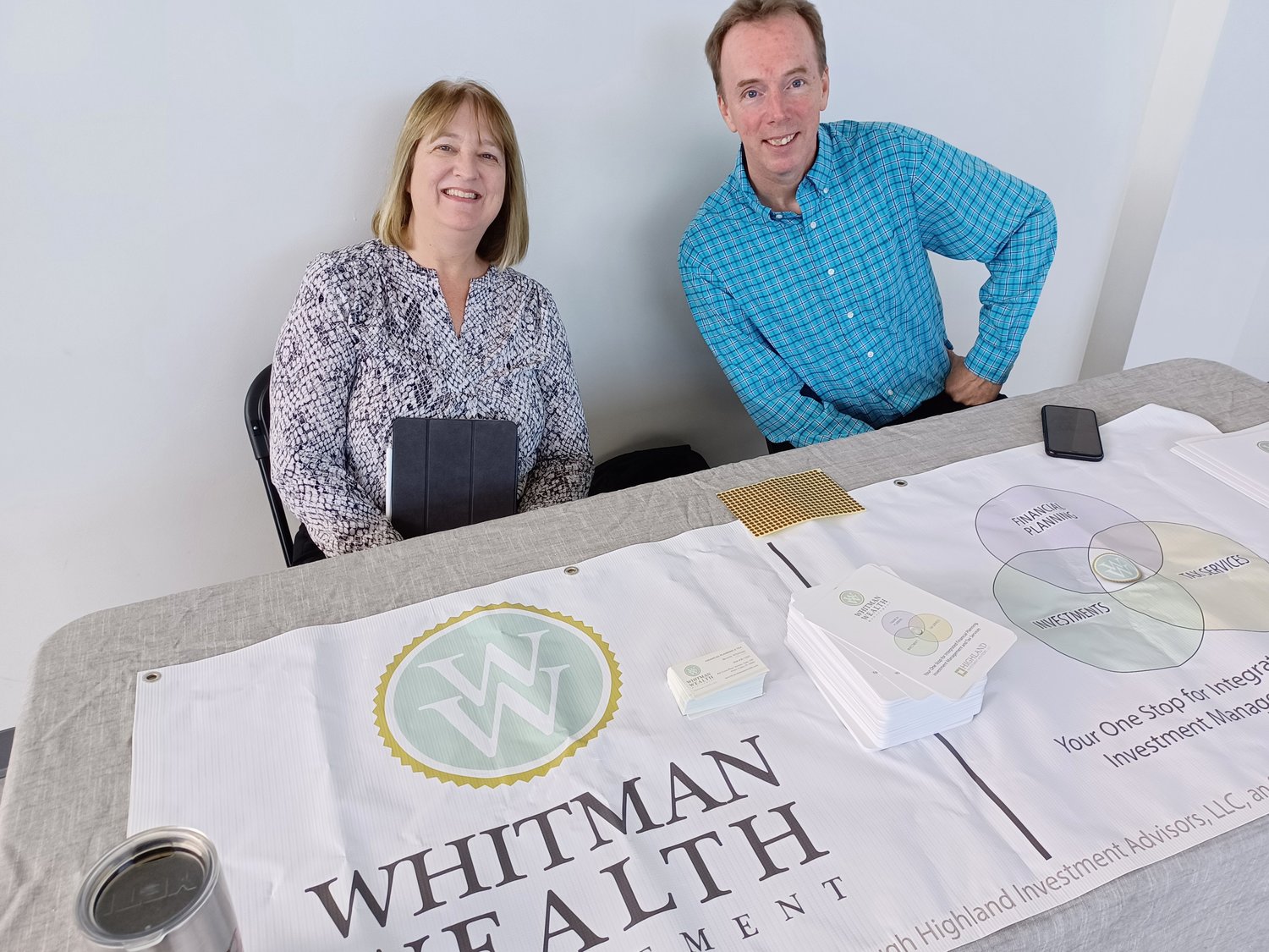 Beverly Whitman and Mark Whitman of Whitman Wealth Management informed Business Expo attendees about the services they offer.